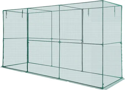 Obrázek produktu pro SucceBuy ochranný stan na rostliny, 3560 x 1200 x 1940 mm, se síťovým krytem, dveřmi na zip, odolný proti větru, klec na rostliny pro vyvýšené záhony, zahradu, terasu a trávník venku