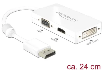 Image de DeLOCK 62655 DeLOCK Adap.Dislpyp>VGA/HDMI/DVI wh