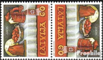Produktbild von Briefmarken Lettland 2005 Mi 635K (kompl.Ausg.) Kehrdruckpaar postfrisch Europa