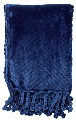 Produktbild von Dutch Decor Wohndecke Flanell-Fleece Ziggy 140x180 cm Blau