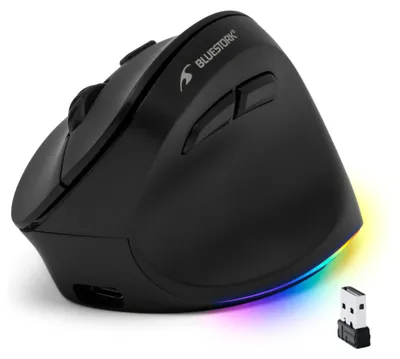Produktbild von Bluestork - Ergonomische Vertikale Kabellose Maus 4800 DPI RGB
