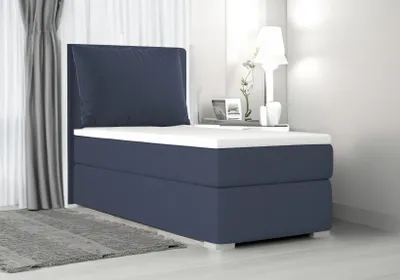 Produktbild von Boxspringbett, Kinderbett SUZI MINI + Topper VISCO, Jugendbett Federkern , 100x200 cm,(Dunkelblau: ITAKA 11)