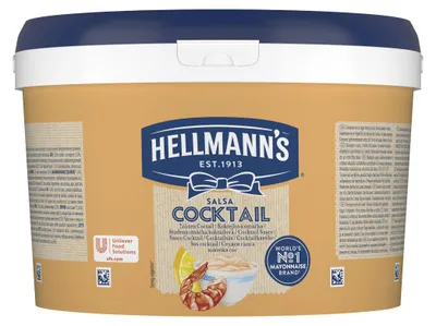 Zdjęcie produktu dla Sos koktajlowy Hellmann's, pikantny i delikatny smak, opakowanie 3000 ml