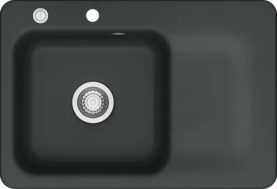 Produktbild von KeraDomo Spüle JUNA 75 in EIBE - Becken links mit Excenterbedienung / Systemceram / Keramikspüle