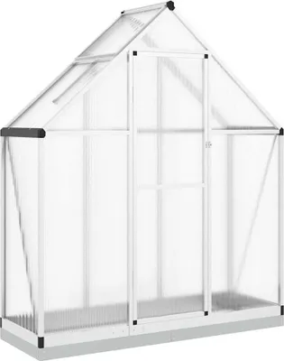 Obrázek produktu pro vidaXL Skleník se základovým rámem stříbrný 169x58x202cm hliník