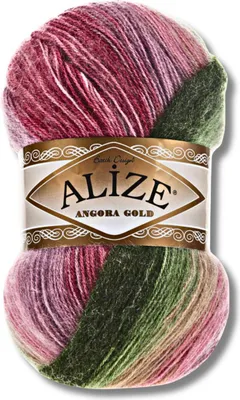 Productafbeelding van Alize 1x 100g Angora Gold Batik garen, met kleurverloop, geschikt voor haken en breien (2527)
