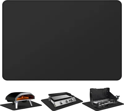 Produktbild von Feuerfeste Grillmatte Hitzebeständig Schwarz 40 x 60 cm Schutztisch Outdoor