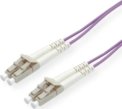 Produktbild von ROLINE LWL-Kabel 50/125µm OM4, LC/LC, violett, 3 m