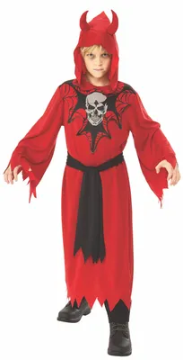 Produktbild von Rubies 641177-S, Maskenkostüm, Kind, Uni, Halloween, Devil, Schwarz, Grau, Rot