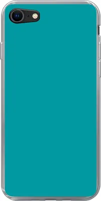 Produktbild von MuchoWow® Handyhülle Schutzhülle Hülle für Telefoonhoesje iPhone 8 Blau - Unifarben Silikon Softcase Handy Hülle - Schutzhaube