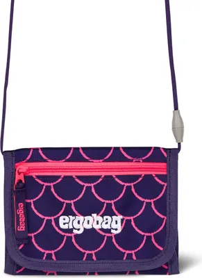 Produktbild von ergobag Brustbeutel Geldbörse Lumi-Edition Neck Pouch PerlentauchBär dunkelviolett