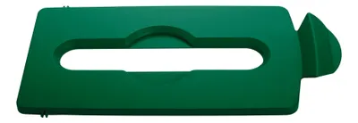Produktbild von Rubbermaid Slim Jim® Recyclingstation, Papierschlitzdeckel, grün