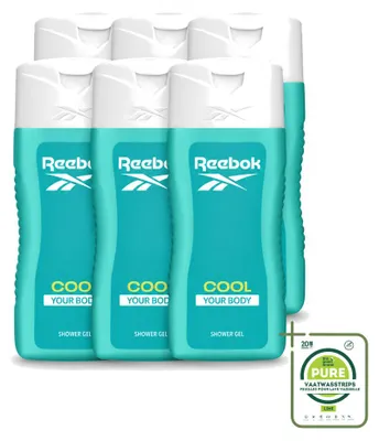 Produktbild von 6 x Reebok Cool Your Body Douchegel - 400 ml - Großpackung - 6 Stücke