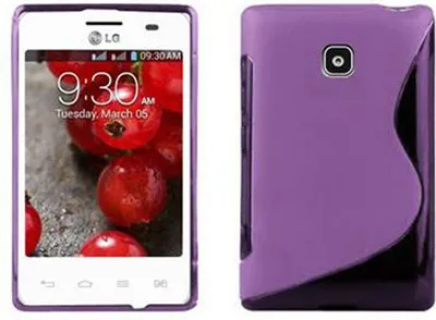 Produktbild von Cadorabo Schutzhülle für LG L3 II (1. SIM) Hülle in Lila Handyhülle Case TPU Silikon Etui
