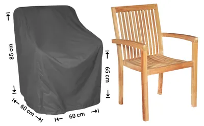 Produktbild von Raffles Covers Raffles Covers Gartenstuhl-Schutzhülle | Atmungsaktiv | Wasserdicht | UV-beständig | Doppelnähte | Elastischer Kordelzug - Farbe: Anthrazit, Masse: 60 x 60