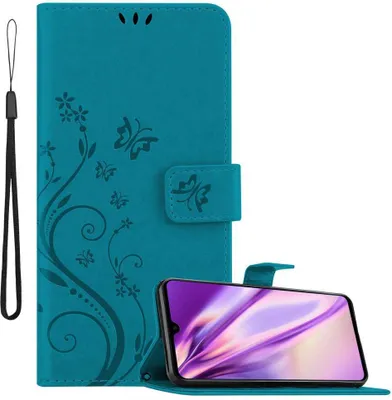 Immagine prodotto di Cadorabo cover per Huawei MATE 20 cover protettiva in blu cover protettiva cover per telefono cellulare custodia fiori custodia fiori