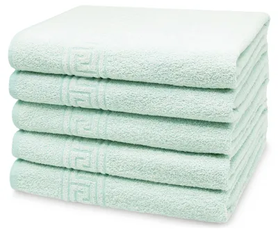 Produktbild von Duschtücher 5er Set, 70x140 cm, grün, Baumwollmix