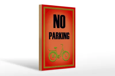 Produktbild von Holzschild Parken 20x30cm Fahrrad no parking