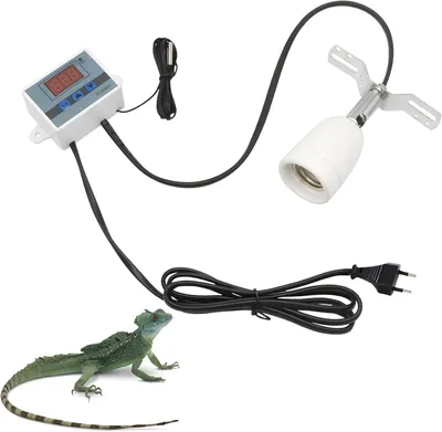 Imagen del producto de Soporte para lámpara cerámico, rosca E27, giratorio 360°, para reptiles, soporte para lámparas de calor