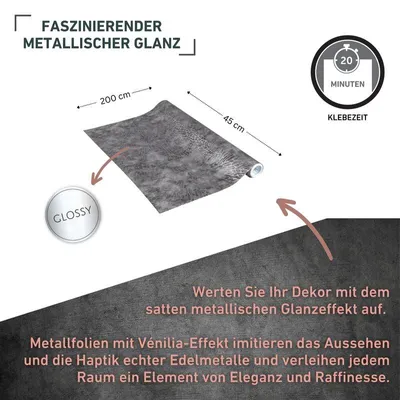 Produktbild von Venilia Gotam Klebefolie 67,5x200cm repositionierbar robust abwaschbar