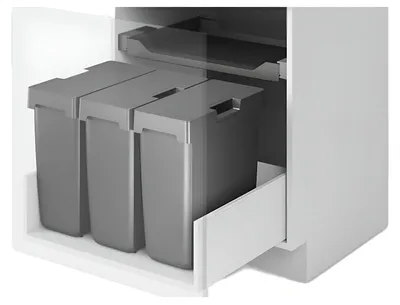 Produktbild von Peka Oeko Universal 17+17+17 Liter 200.1670.43 Einbau Abfallsammler Anthrazit