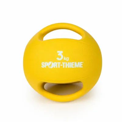 Produktbild von Sport-Thieme Medizinball "Dual Grip", 3 kg, Gelb
