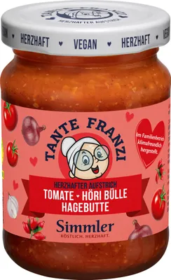 Produktbild von Tante Franzi Tomate Höri Bülle Hagebutte 180g