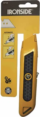 Produktbild von Ironside 127-122 Teppichmesser Automatic Metall mit Trapezkl., schwarz/gelb/grau