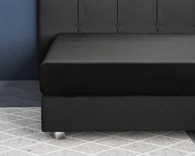 Productafbeelding van Primaviera Deluxe Satijnen Hoeslaken Zwart 200 x 220 cm