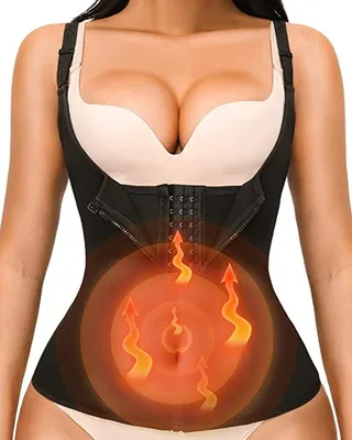 Produktbild von Korsett Damen Waist Trainer Figur Shaping Bauchweg Taillenformer Schwarz XL