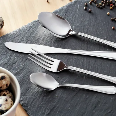 Produktbild von Sada príborov 24 ks príbory menu príbory na stôl 6 osôb sada z nehrdzavejúcej ocele