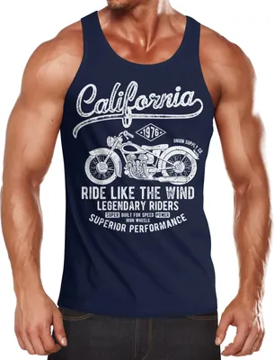 Produktbild von Herren Tank-Top California Motorbike Muskelshirt Muscle Shirt Neverless®  S