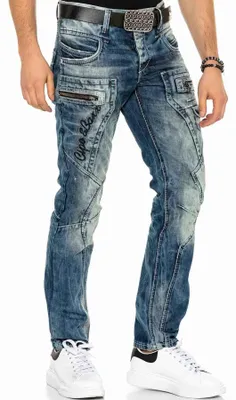 Produktbild von C-1178 Bequeme Jeans im lässigen Biker-Stil