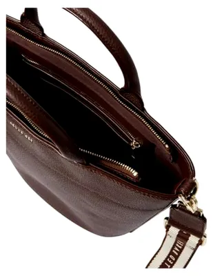 Produktbild von Wilsona Webbing Cross Body Leather Tote Bag Brown