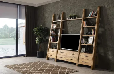Image de Meuble mural Meuble de salon Sideboard Meubles en bois de luxe Nouveau