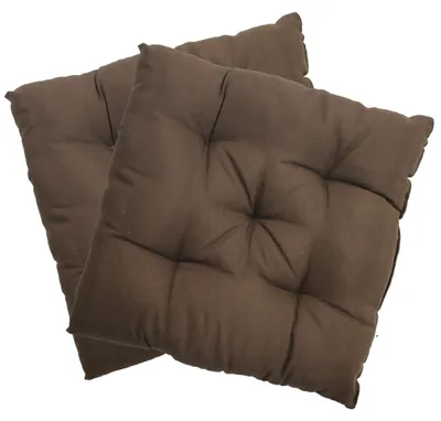 Produktbild von Stuhlkissen 38x38 cm ComfySeat - Sitzkissen mit 6 cm Comfort Sitzpolster - Indoor & Outdoor, Farbe:Braun, Set:2er Set