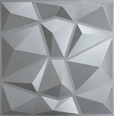 Produktbild von 3D Diamant PVC Wandverkleidung Wand Paneele Wandpaneele 50x50 Grau Wanddeko