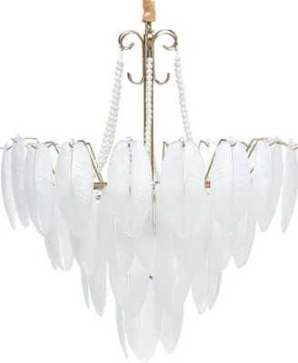 Obrázek produktu pro BELIANI Lustr mosazný kov sklo ⌀ 60 cm závěsná lampa skleněný glamour styl obývací pokoj ložnice