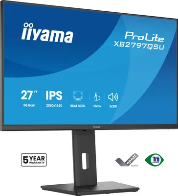 Produktbild von iiyama ProLite XB2797QSU-B1 Computerbildschirm 68,6 cm (27") 2560 x 1440 Pixel Quad HD LED Schwarz