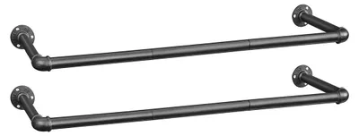 Immagine prodotto di Portaabiti a parete in acciaio – facile da montare – 92 x 30 x 7,5 cm