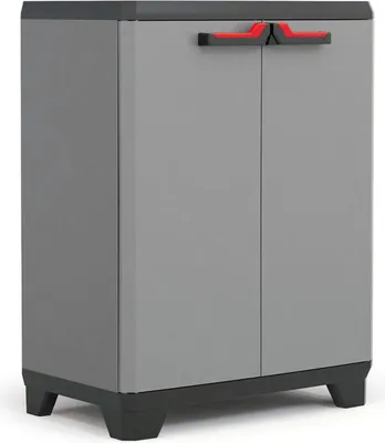 Produktbild von Keter Niedriger Lagerschrank Stilo Grau und Schwarz 90 cm