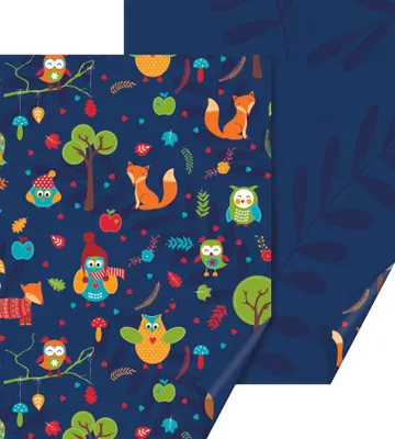 Produktbild von HEYDA 204772207 Motivkarton Eulen & Füchse 50 x 70 cm