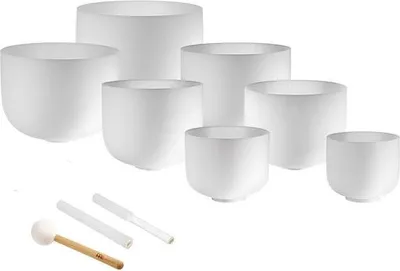 Zdjęcie produktu dla Meinl Sonic Energy CSBSETCHA Crystal Singing Bowl Chakra Set inkl Schlägel