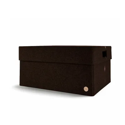 Produktbild von Aufbewahrungsbox CLASSIC Filz 53 x 41,5 x 26 cm mit Deckel in dunkelbraun meliert