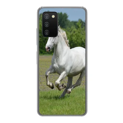 Produktbild von MuchoWow® Handyhülle Schutzhülle Hülle für Samsung Galaxy A03s Pferde - Natur - Weiß Silikon Softcase Handy Hülle - Schutz