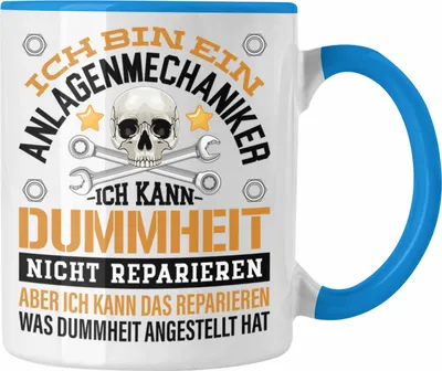 Produktbild von Trendation - Anlagenmechaniker Tasse Geschenk Spruch Männer (Blau)