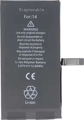 Image de Avizar, batterie de diagnostic pour iPhone 14 3,87V 3279mAh diagnosticable, noir