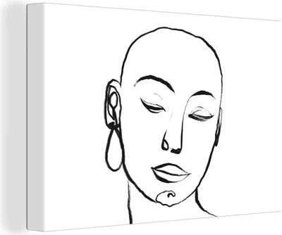 Zdjęcie produktu dla OneMillionCanvasses® - Obraz na płótnie - Fototapeta na płótnie - Kobieta - Czarny - Biały - Minimalizm - 150x100cm - Fotografia na płótnie