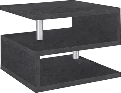 Produktbild von Couchtisch Dcalligari, Wohnzimmer-Couchtisch, niedriges Aufbewahrungselement, Couchtisch, 55x55x41 cm, Schiefer
