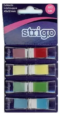 Produktbild von Registermarken 45 x 12 mm, 4 Farben, STRIGO